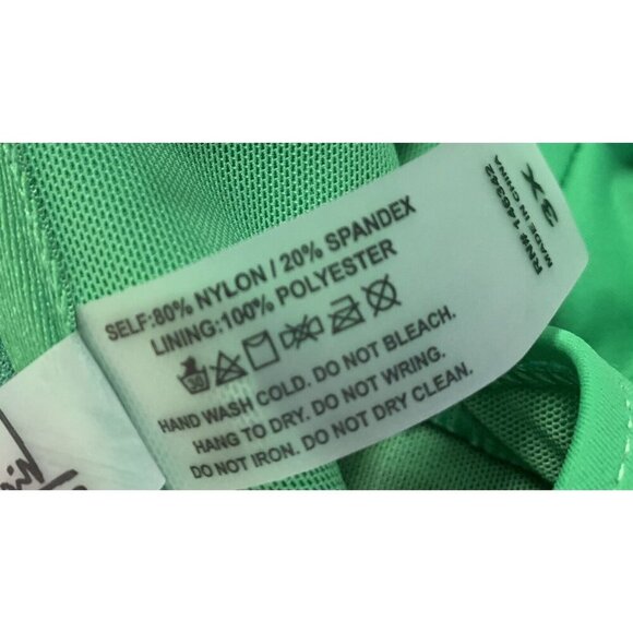 Nicole Miller Swimdress Plus Size 3X Swimsuit One Piece Green Stretch Women New - Picture 9 of 9